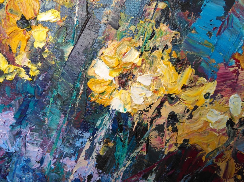 Фрагмент картины "Цветочный ковёр"