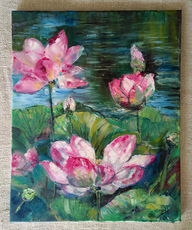 Картина "Цветение лотосов"