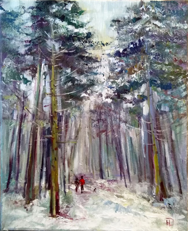 Картина "Зимний лес" Нина Дивинская Волгоград