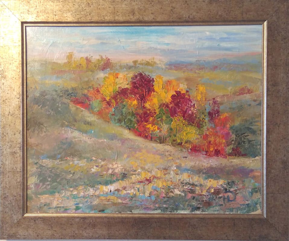 Картина "Осенняя балочка" в раме