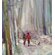 Фрагмент картины "Зимний лес"