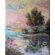 Закат в пастельных тонах на озере с кувшинками, художник Нина Дивинская