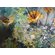 Увеличенный фрагмент "Цветы гортензии в вазе" Фрагменты мазков и текстура картины