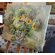 Картина маслом "Цветы гортензии в вазе"  на мольберте