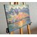 Картина  " Волгоград в лучах заката"  на мольберте