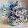 Картина маслом "В васильках" с нежным букетом полевых цветов художника Нины Дивинской.